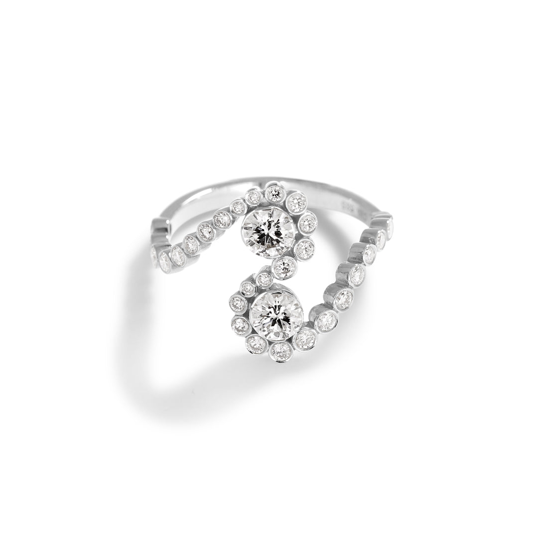 Bezel Harmony Ring i hvidguld