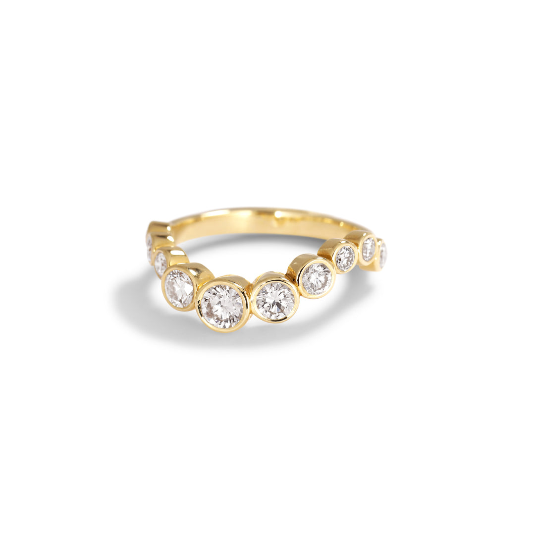 Bezel Wave Ring med 1,04 ct.