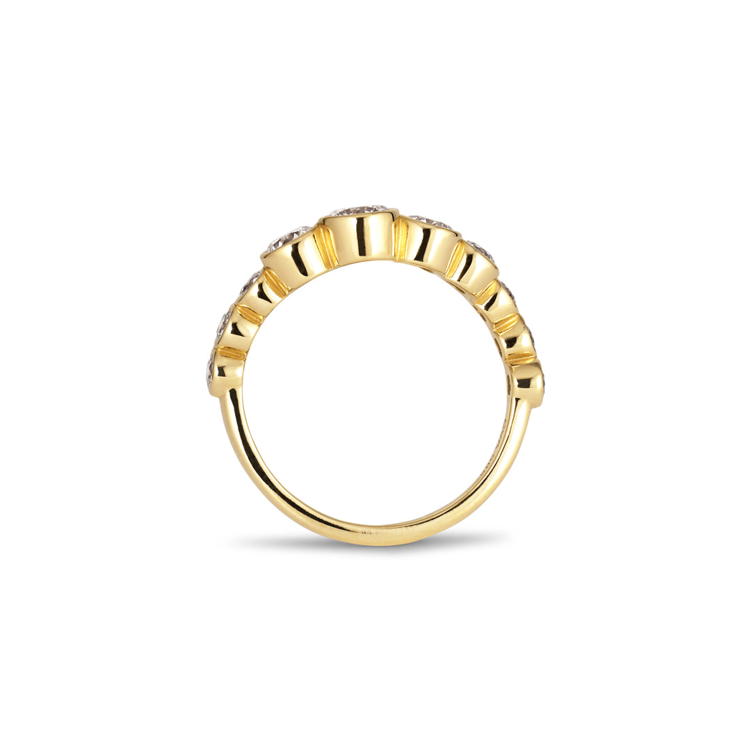 Bezel Wave Ring med 1,04 ct.