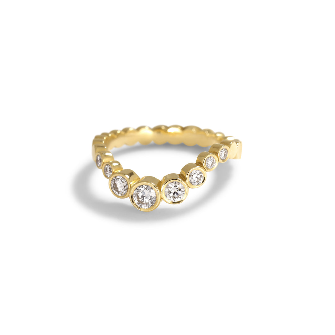 Bezel Wave Ring med 0,48 ct.