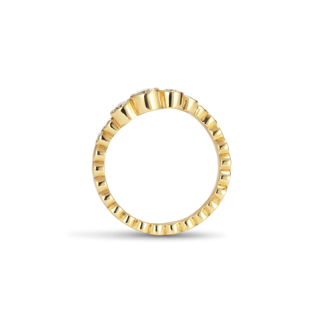 Bezel Wave Ring med 0,48 ct.