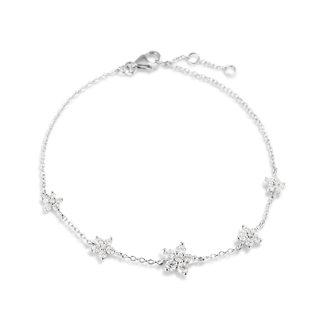 Starflower armbånd i hvidguld med 0,64 ct.