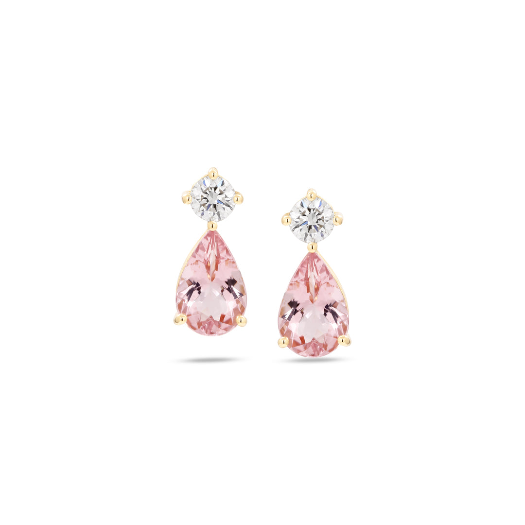 Solitaire drops med morganit