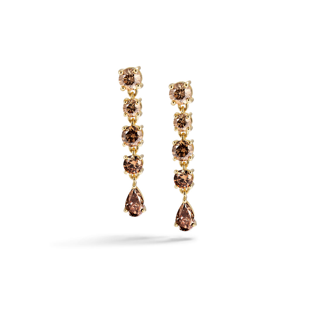 Diamant chandeliers med 1,55 ct. champagne