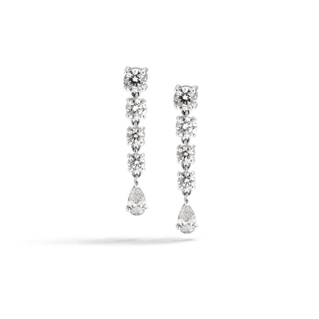 Diamant chandeliers  i hvidguld - i alt 1,60 ct.