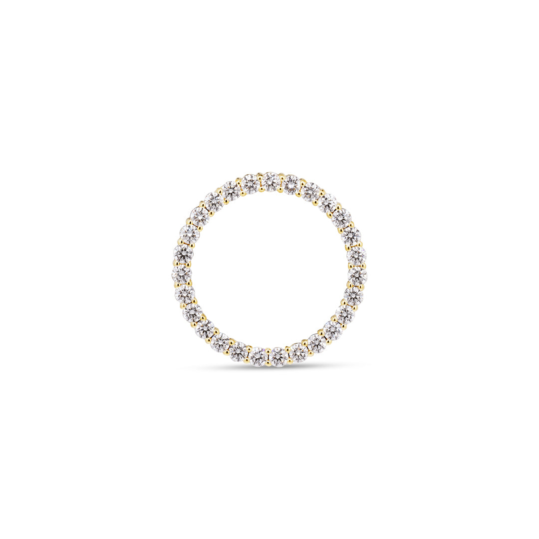Cirkel halskæde på 23 mm med 0,05 ct.