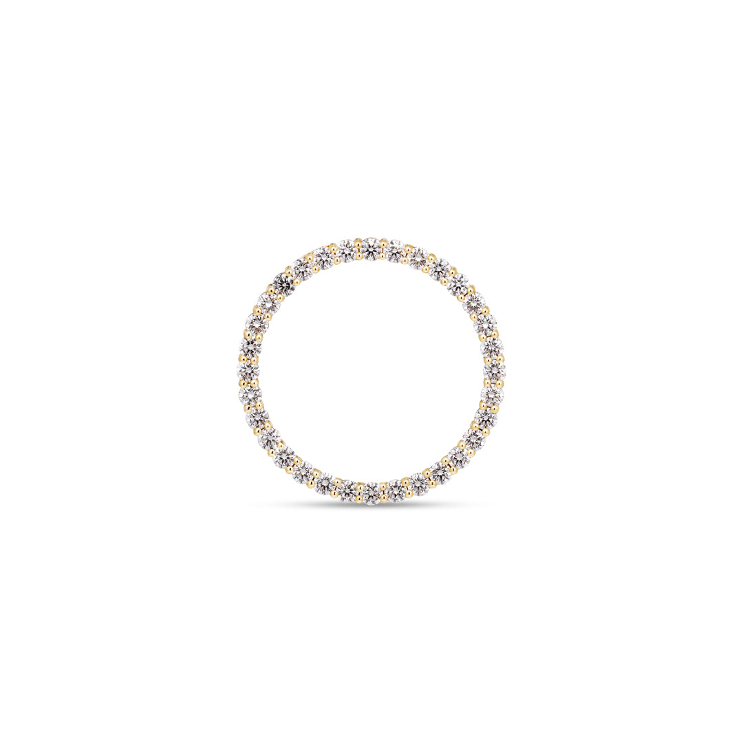 Cirkel halskæde på 27 mm med 0,05 ct.