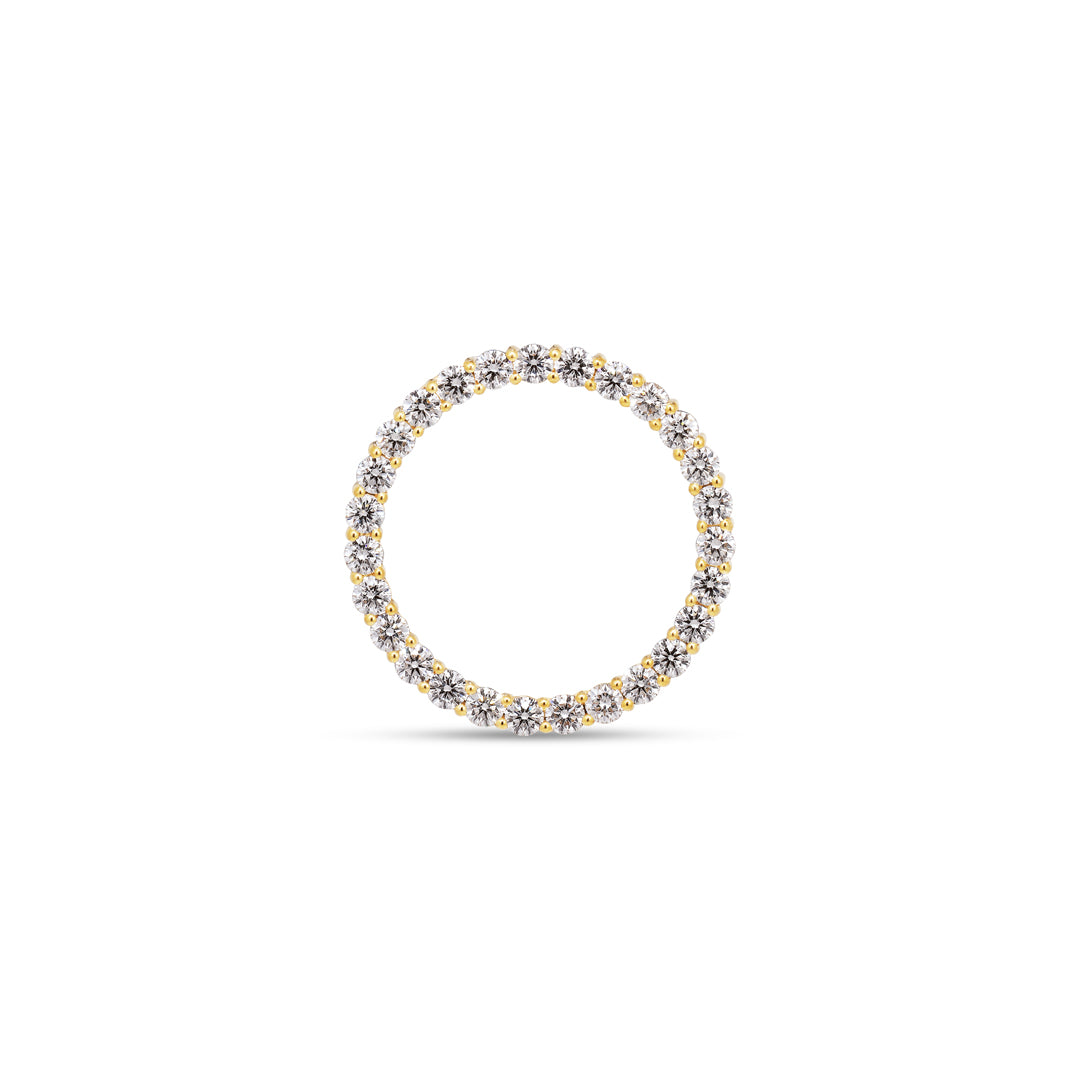 Cirkel halskæde på 27 mm med 0,08 ct.