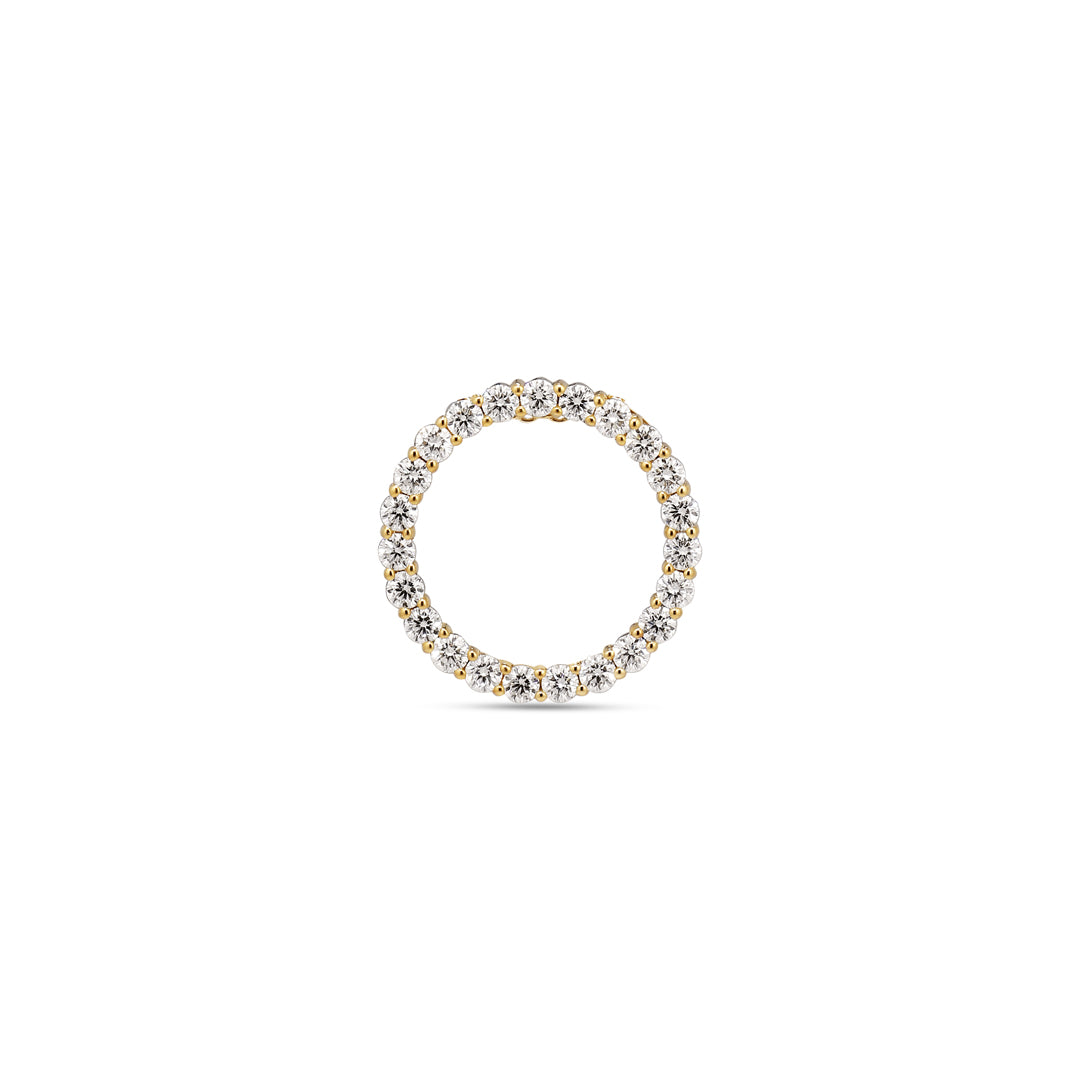 Cirkel halskæde på 20 mm med 0,05 ct.