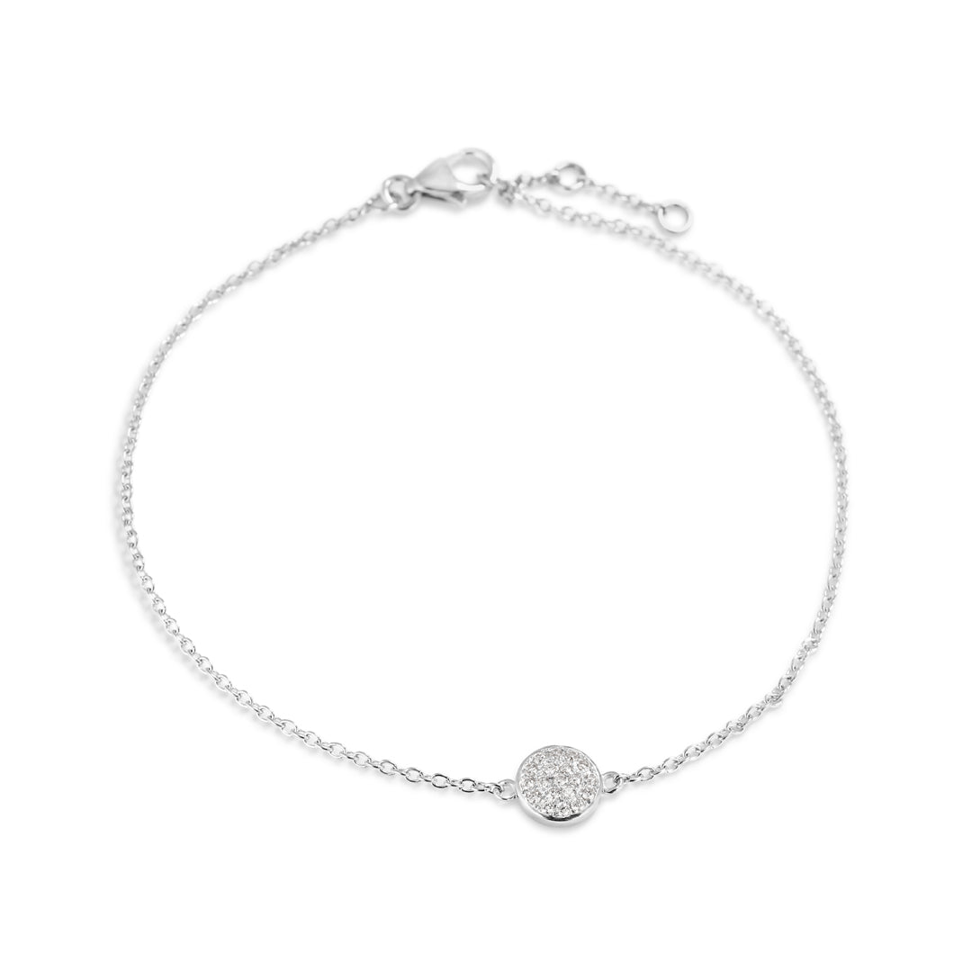 Disc armbånd i hvidguld