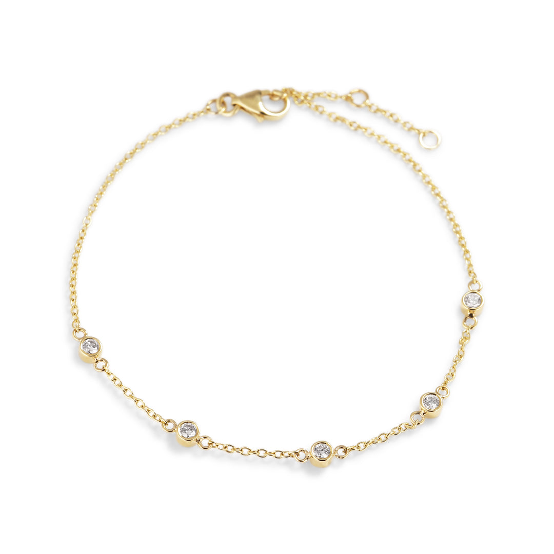 Five loose bezel armbånd