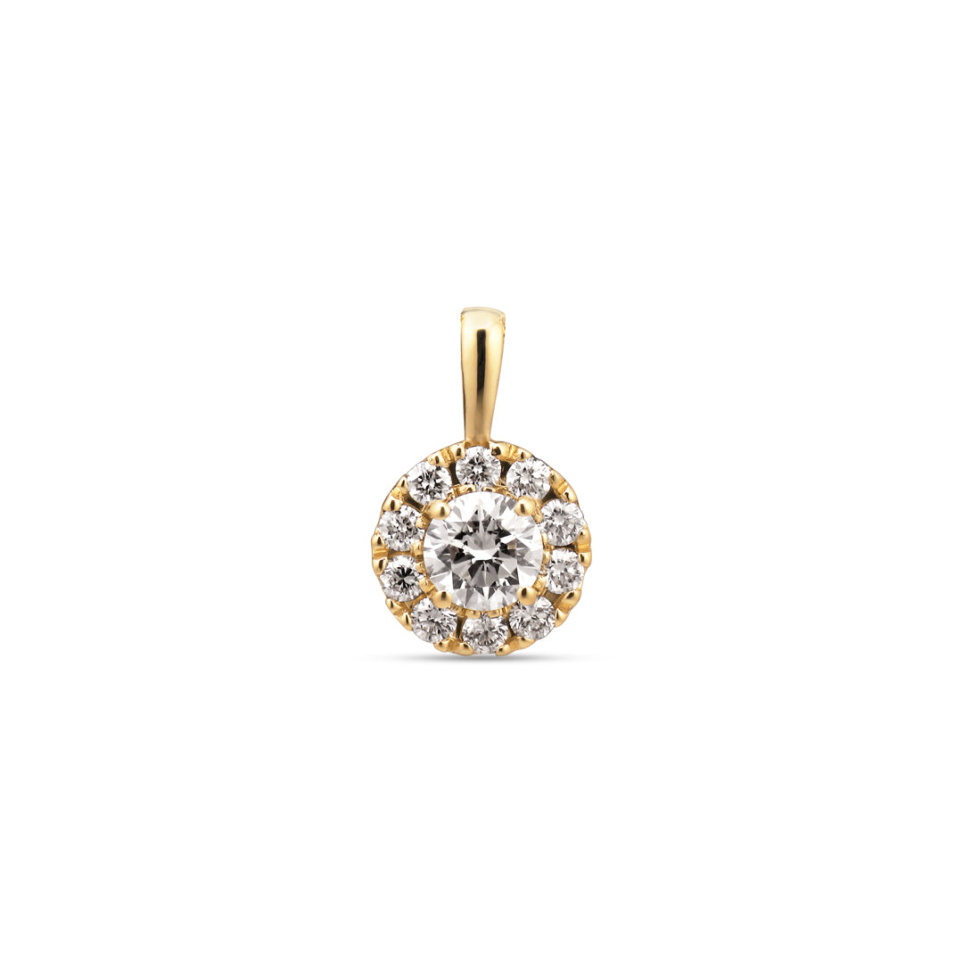 Halo vedhæng med 0,15 ct.