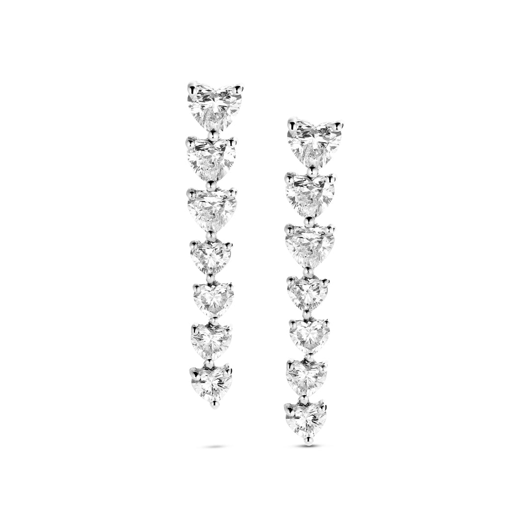 Diamant hjerte chandeliers i hvidguld - i alt 1,32 ct.