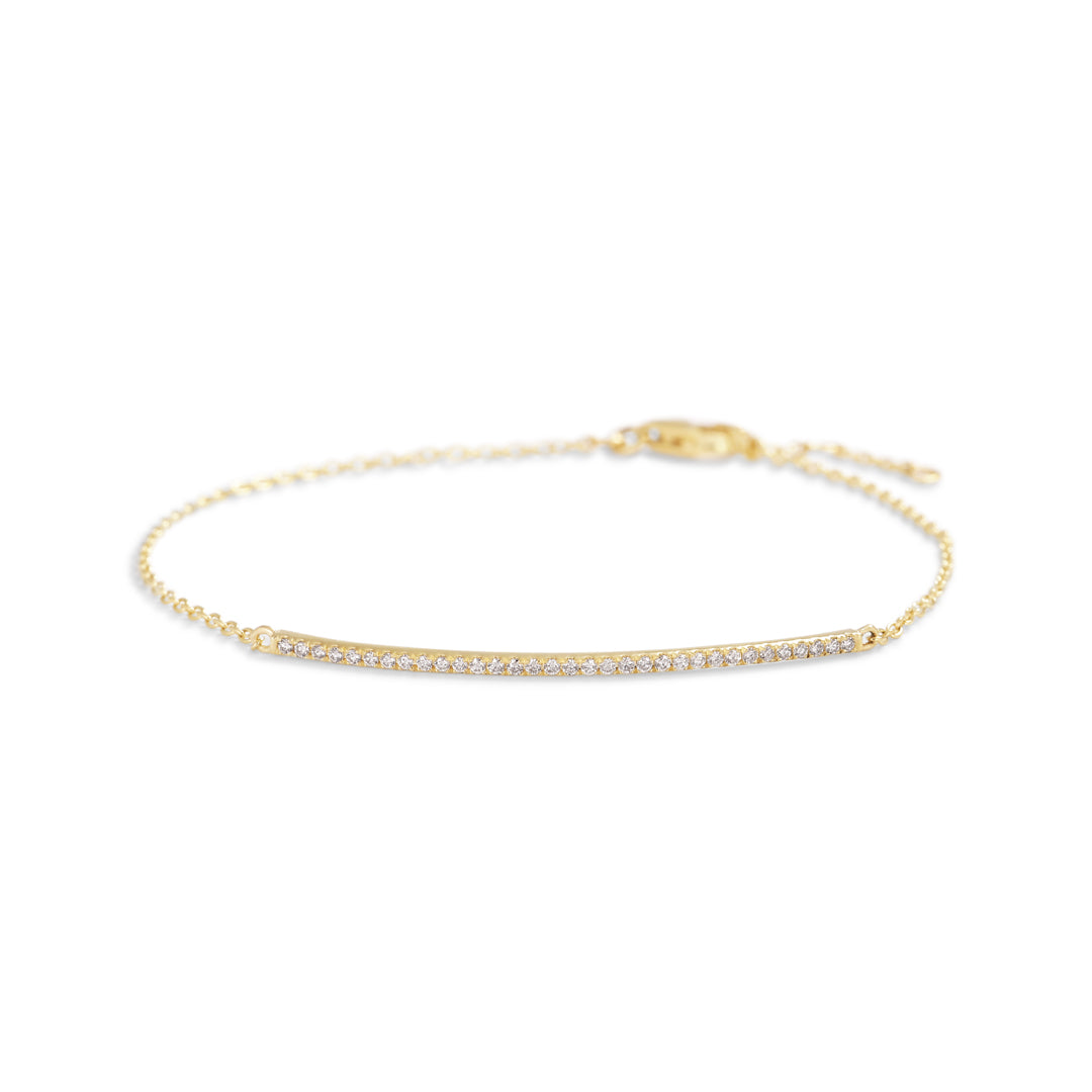 Kort tennisarmbånd med 0,17 ct.