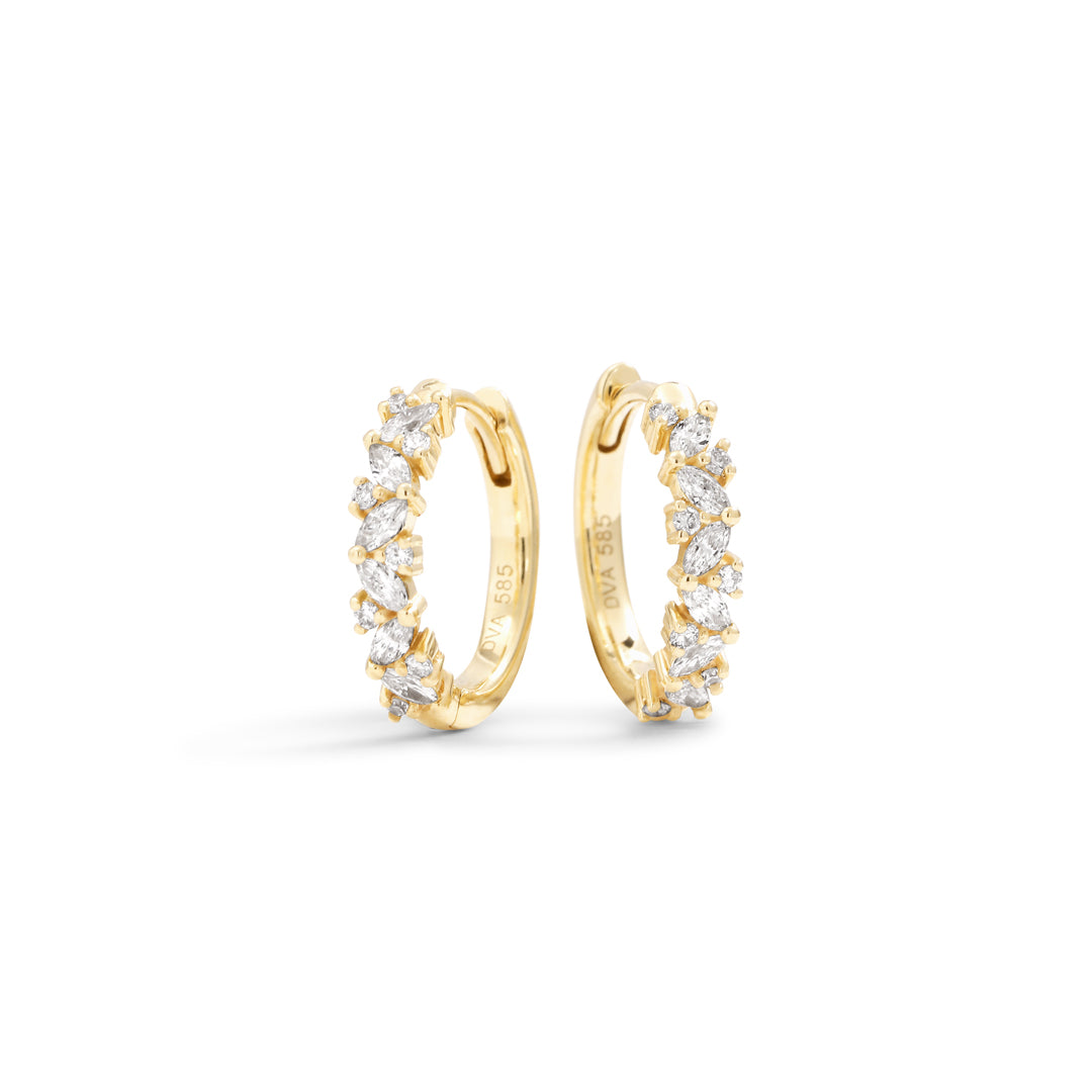 Hoops 11 mm i hvidguld - Marquise Dream