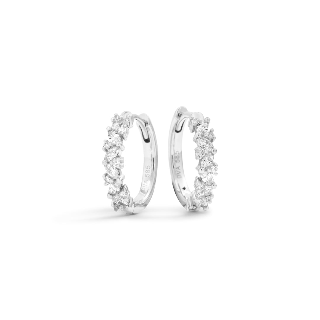 Hoops 11 mm i hvidguld - Marquise Dream