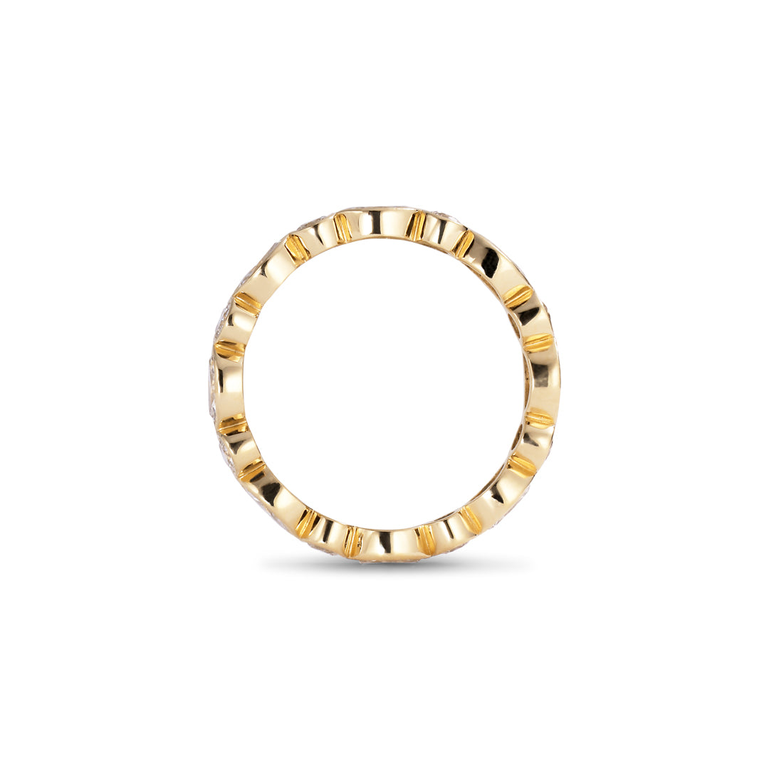 Marquis & rund eternityring