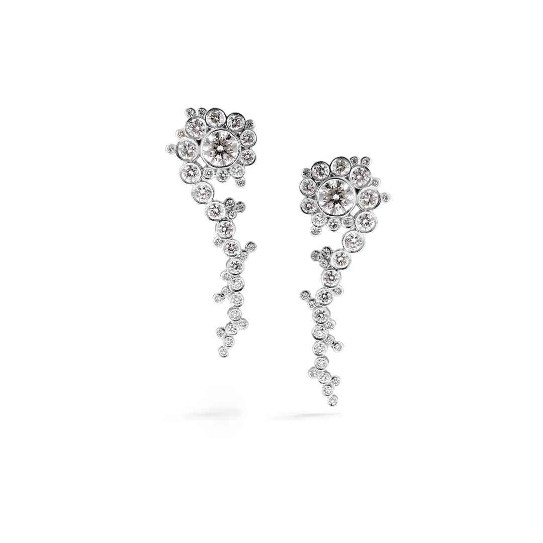 Diamant bezel chandeliers i hvidguld - i alt 1,26 ct.