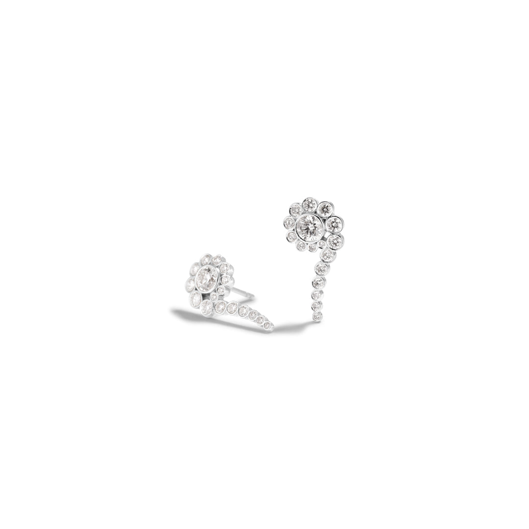 Diamant bezel chandeliers i hvidguld - i alt 1,00 ct.