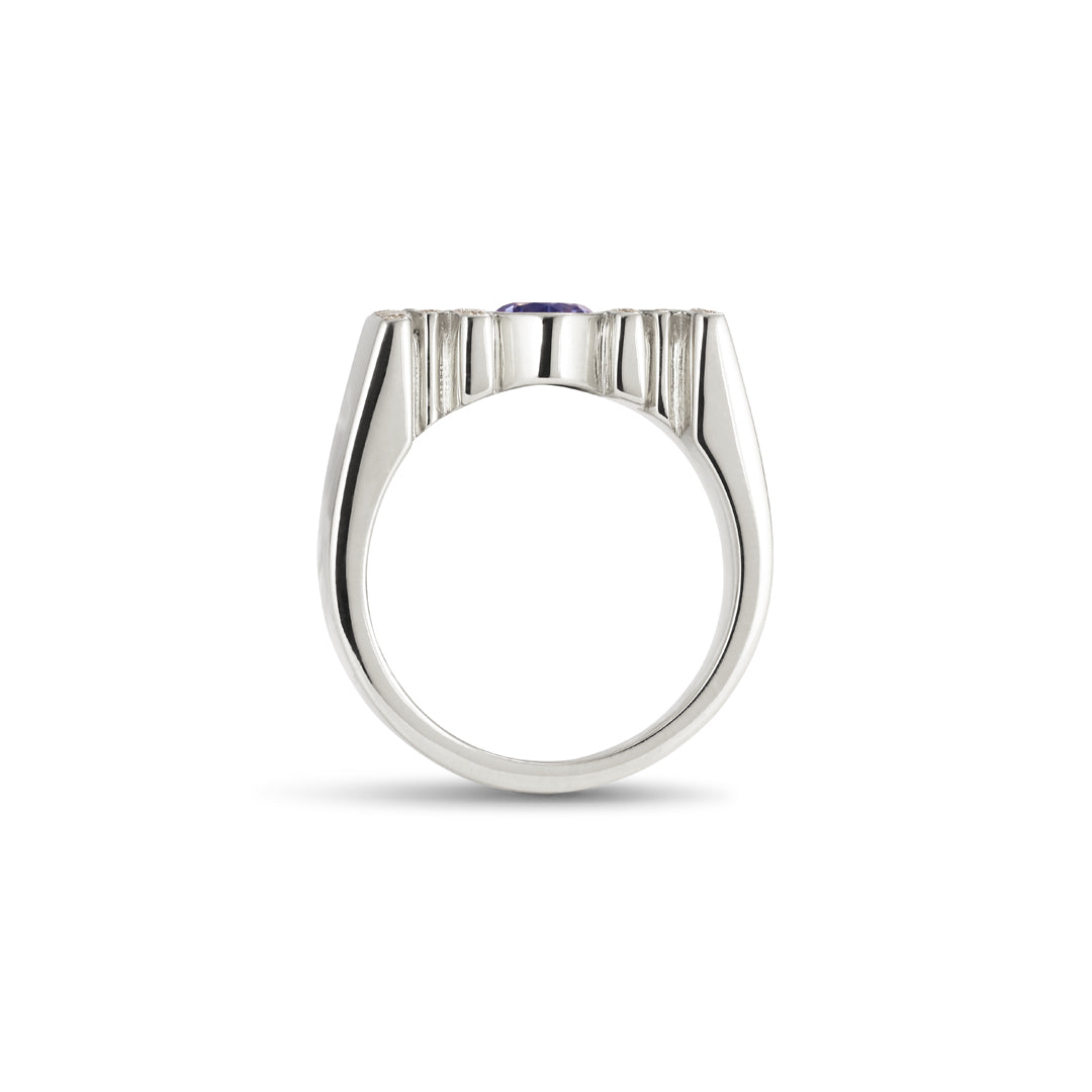 MOM ring i hvidguld med 0,75 ct. safir