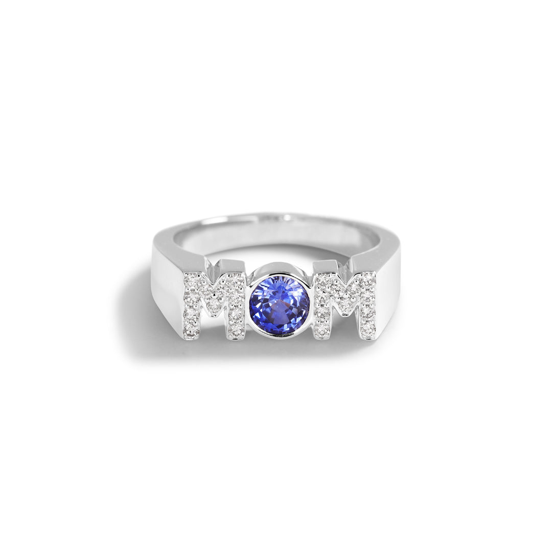 MOM ring i hvidguld med 0,75 ct. safir