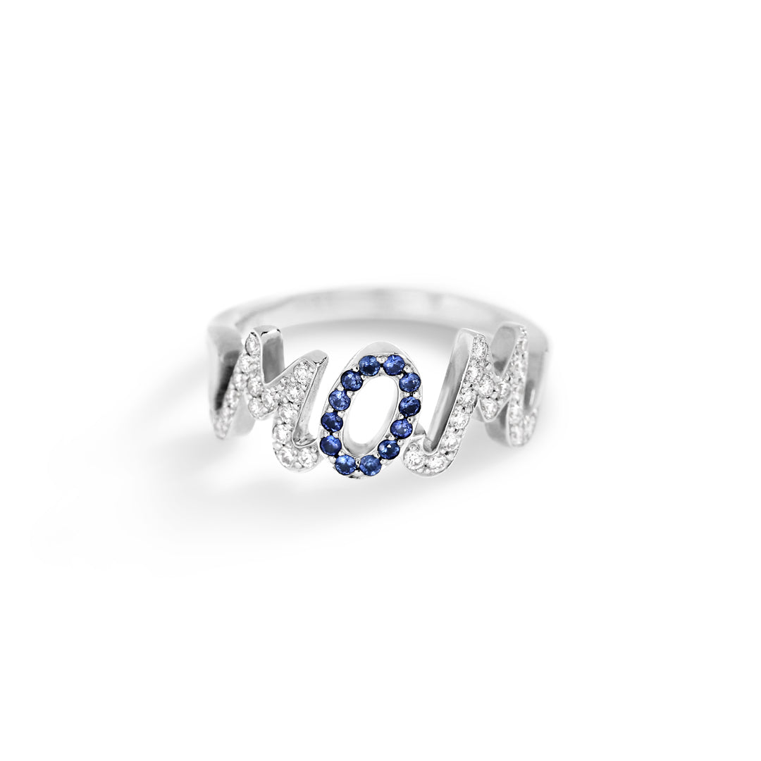 MOM ring i hvidguld