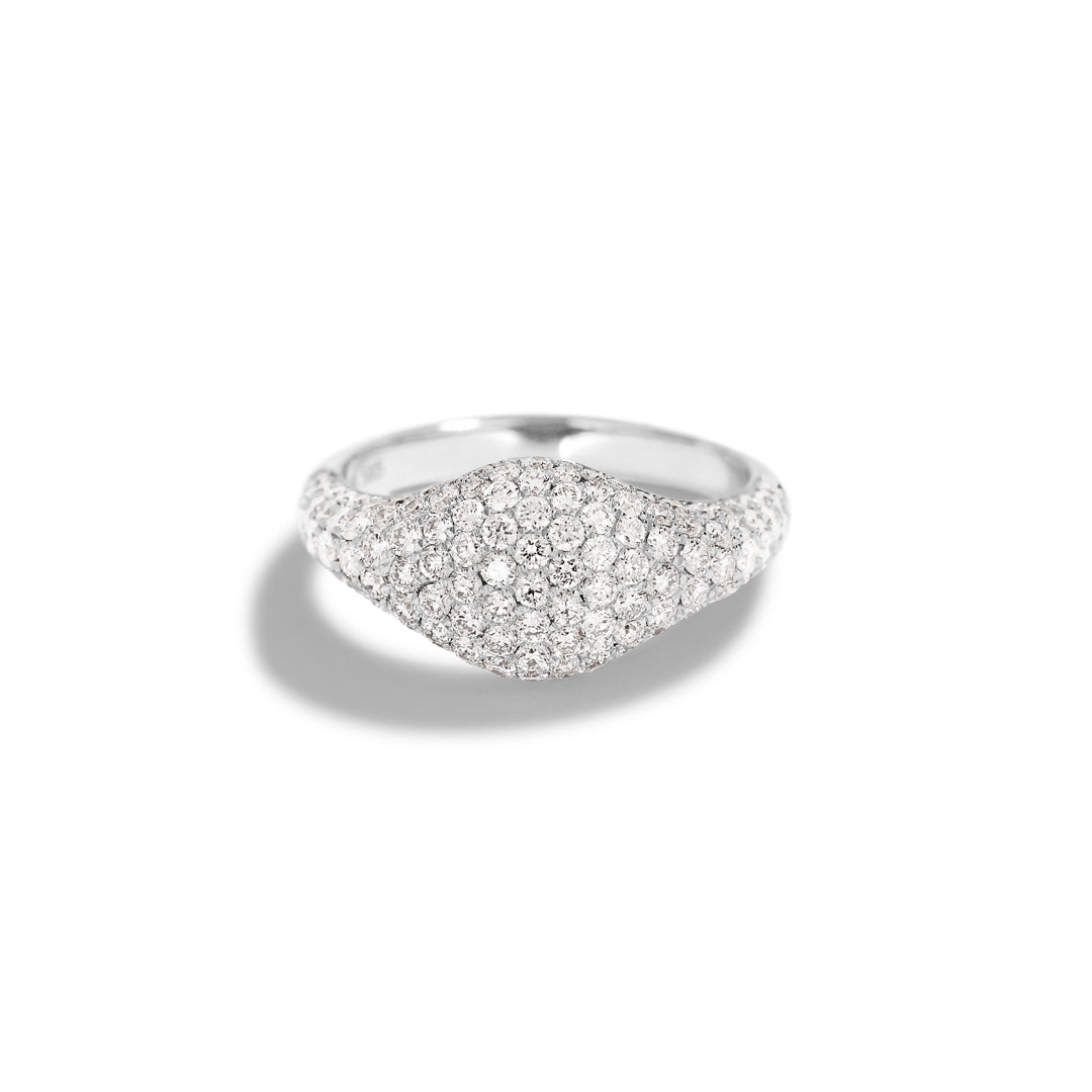 Micropravé ring - 1,08 ct. - hvidguld