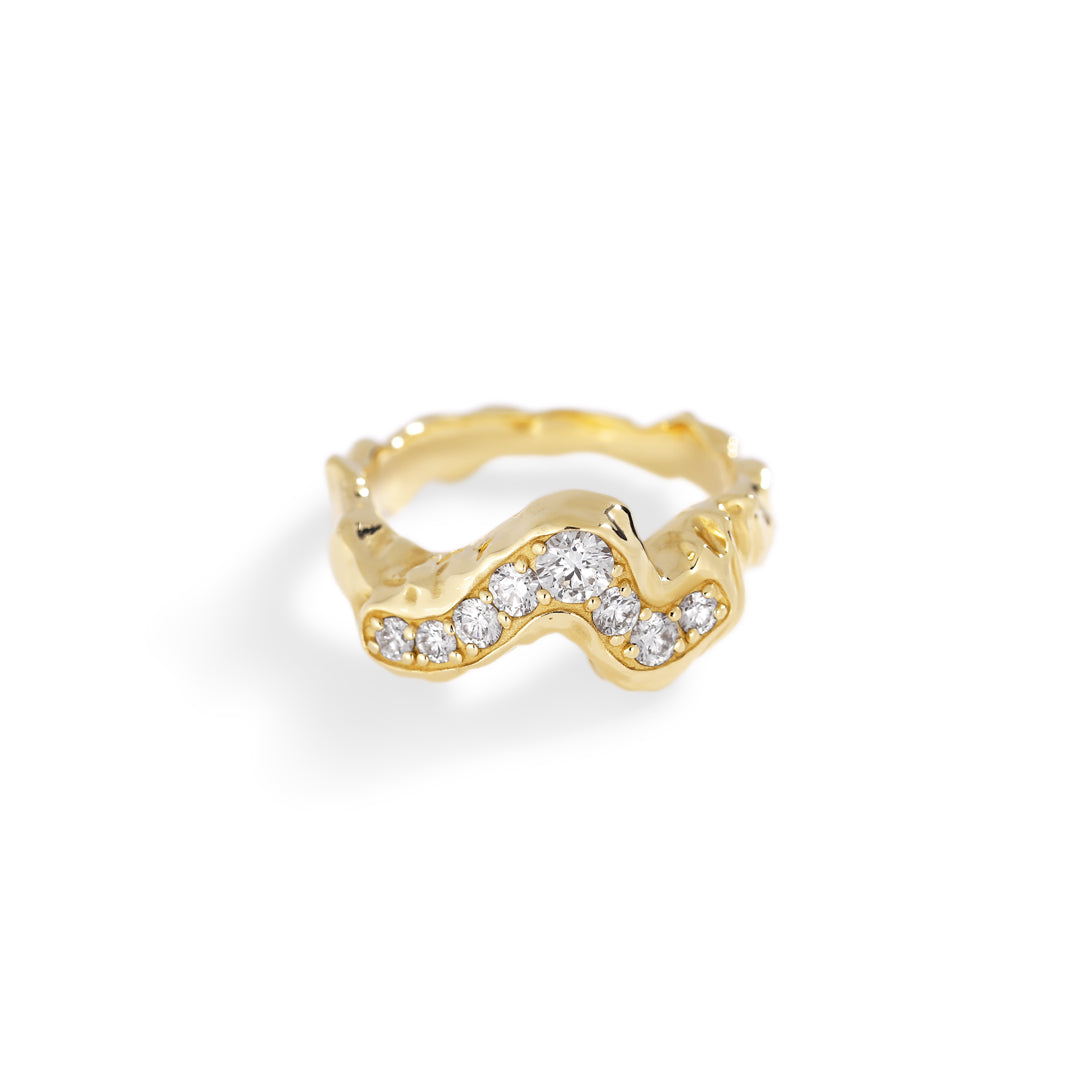 Organic wave ring med 0,50 ct.