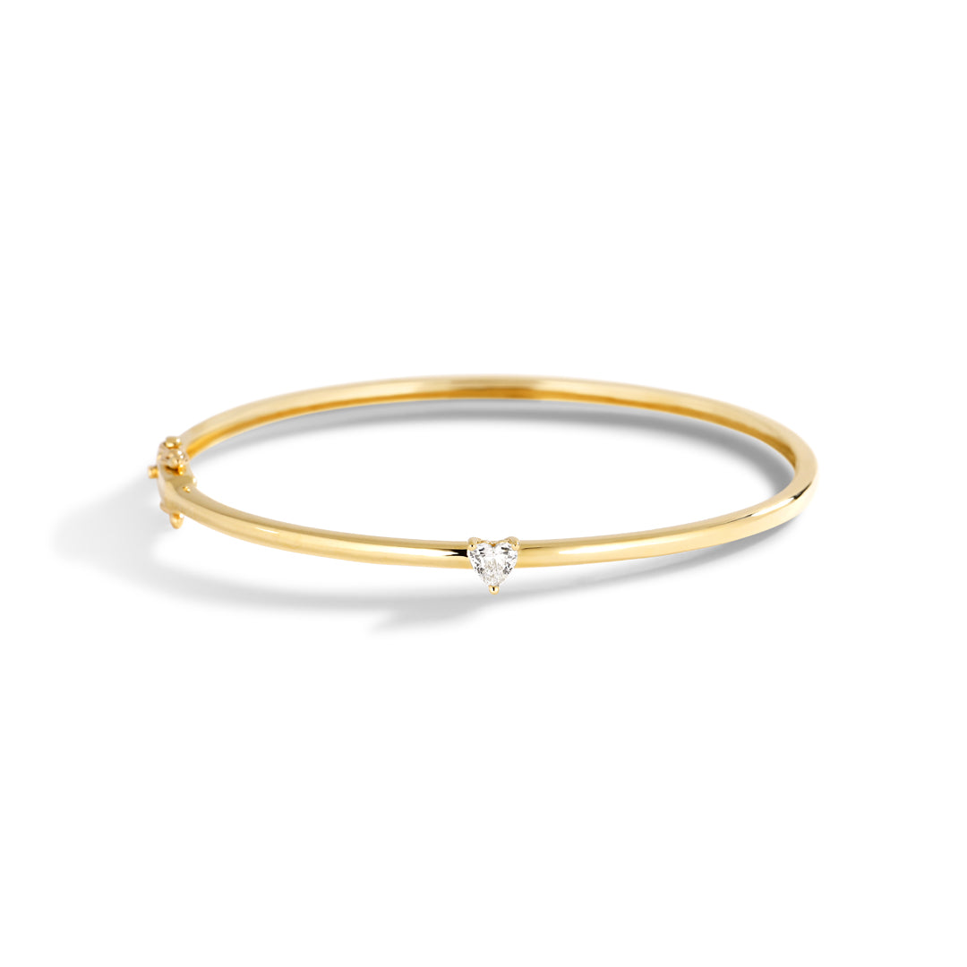 Hjerte diamant bangle med 0,28 ct.