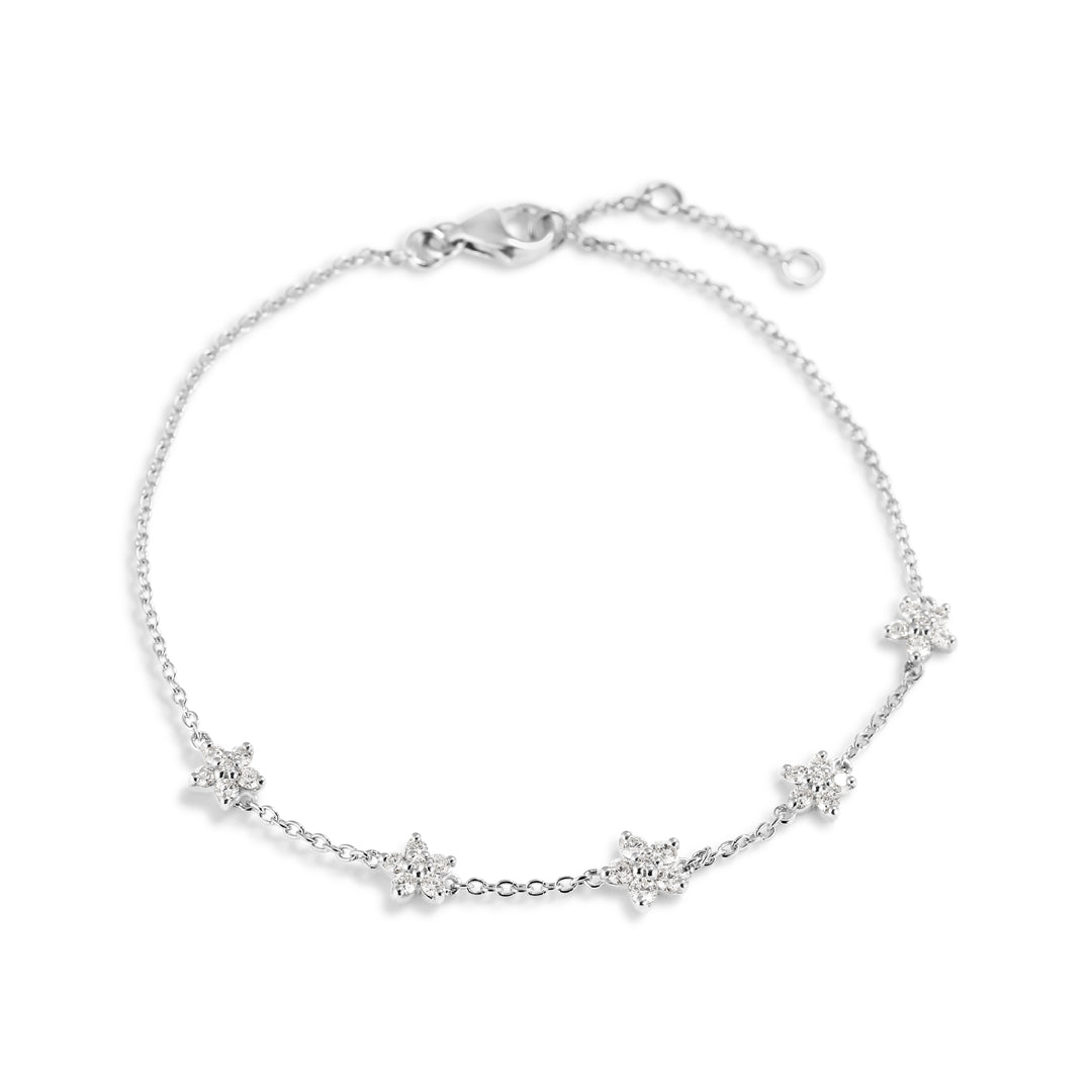 Starflower armbånd i hvidguld med 0,44 ct.