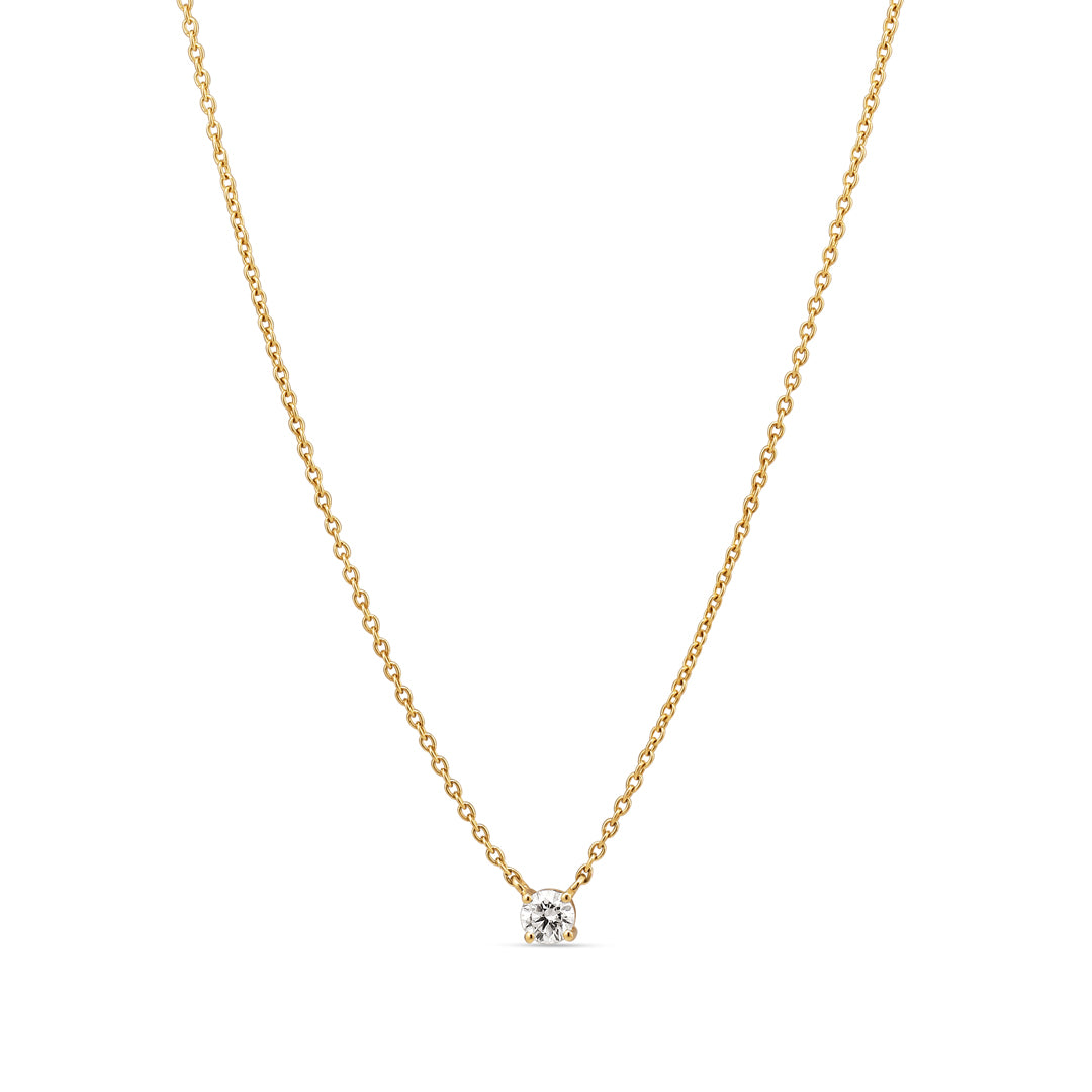 Solitaire halskæde med 0,20 ct.