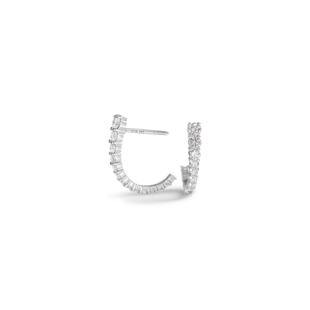 Graduerende hoops 14 mm - hvidguld