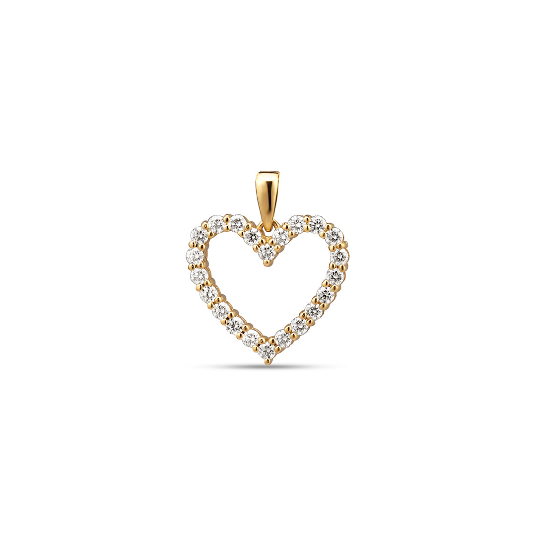 Hjerte vedhæng med 0,33 ct.