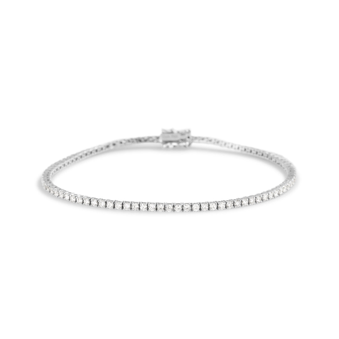 Tennisarmbånd i hvidguld med 0,02 ct.
