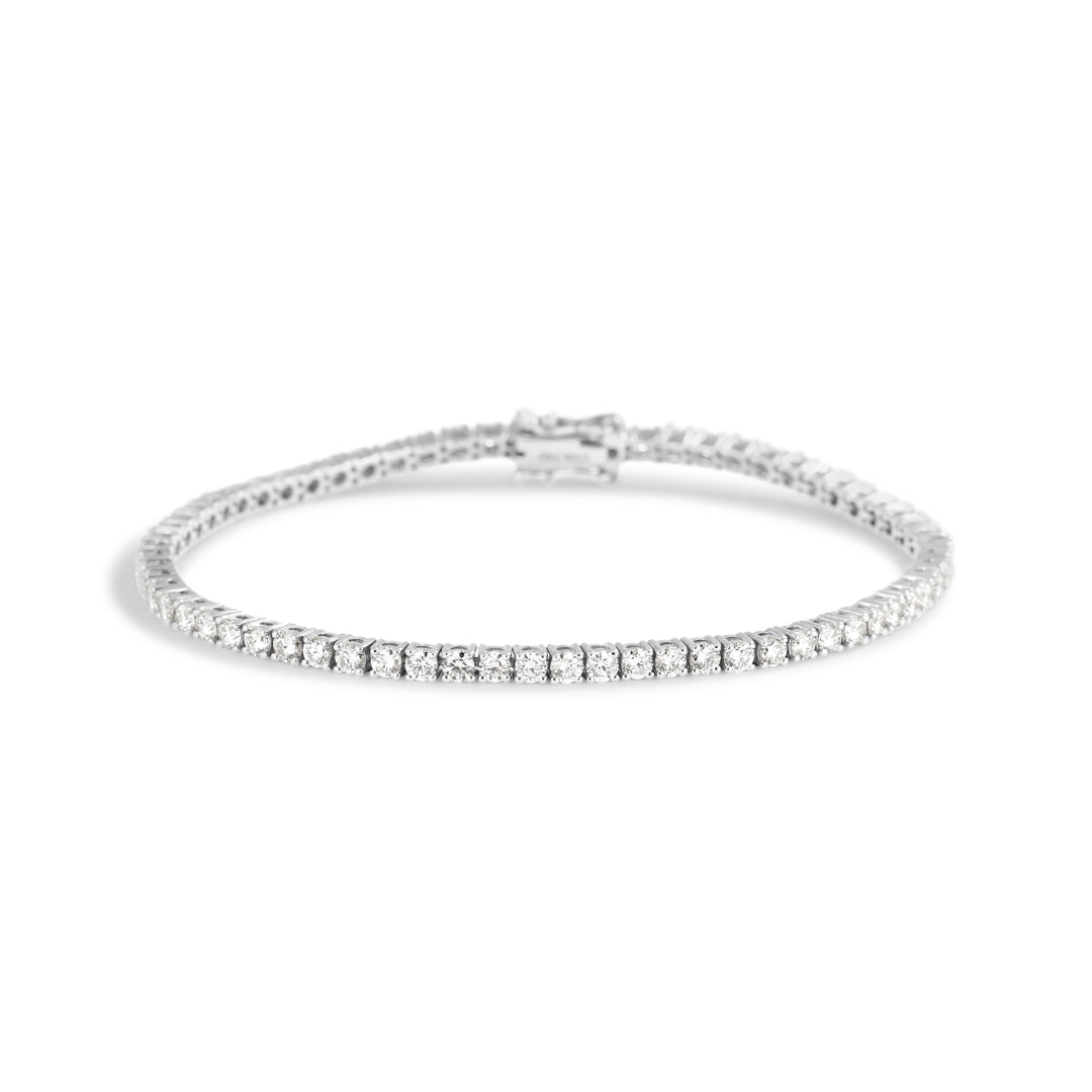 Tennisarmbånd i hvidguld med 0,05 ct.
