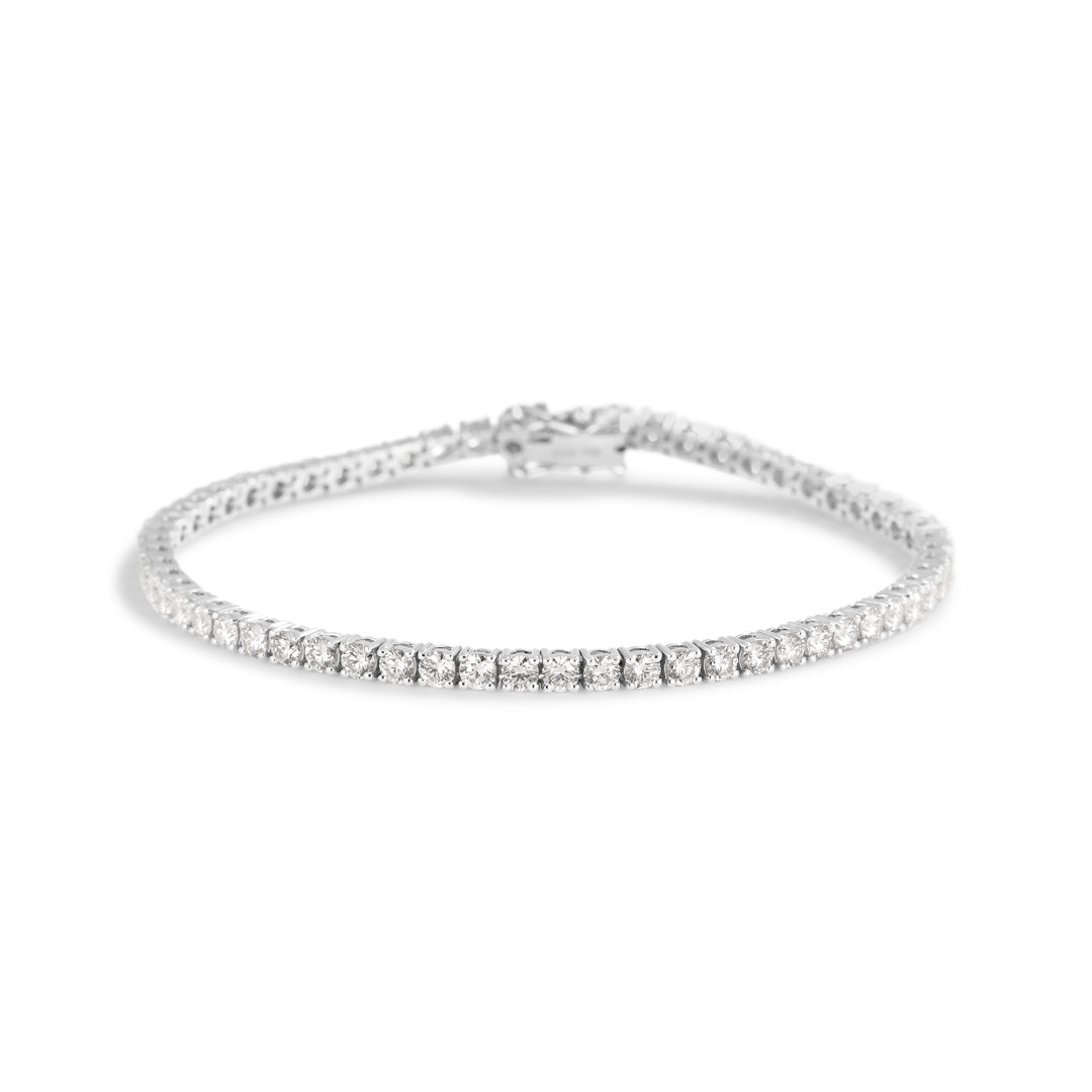 Tennisarmbånd i hvidguld med 0,06 ct.