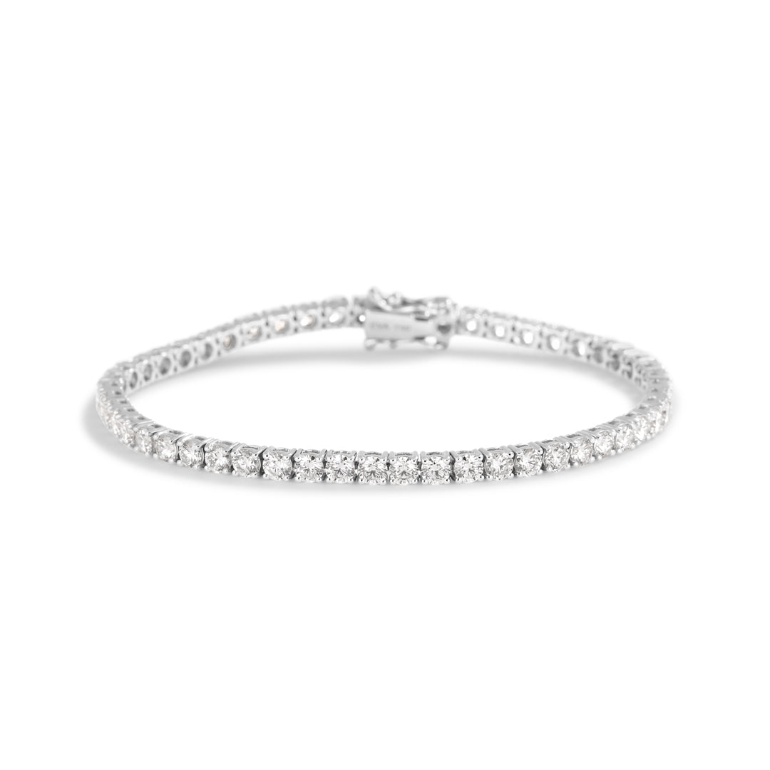 Tennisarmbånd i hvidguld med 0,10 ct.