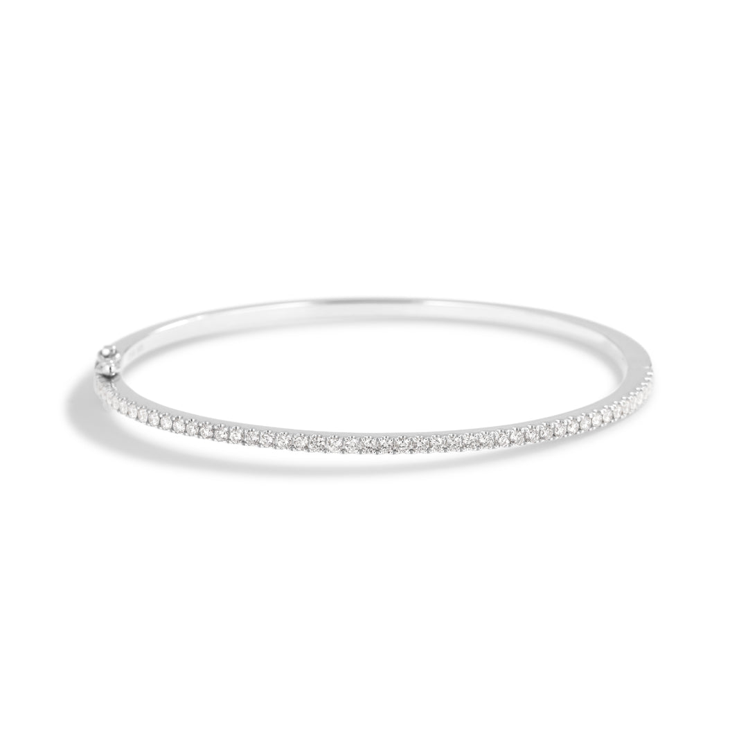 Diamant bangle i hvidguld med 46x 0,018 ct.