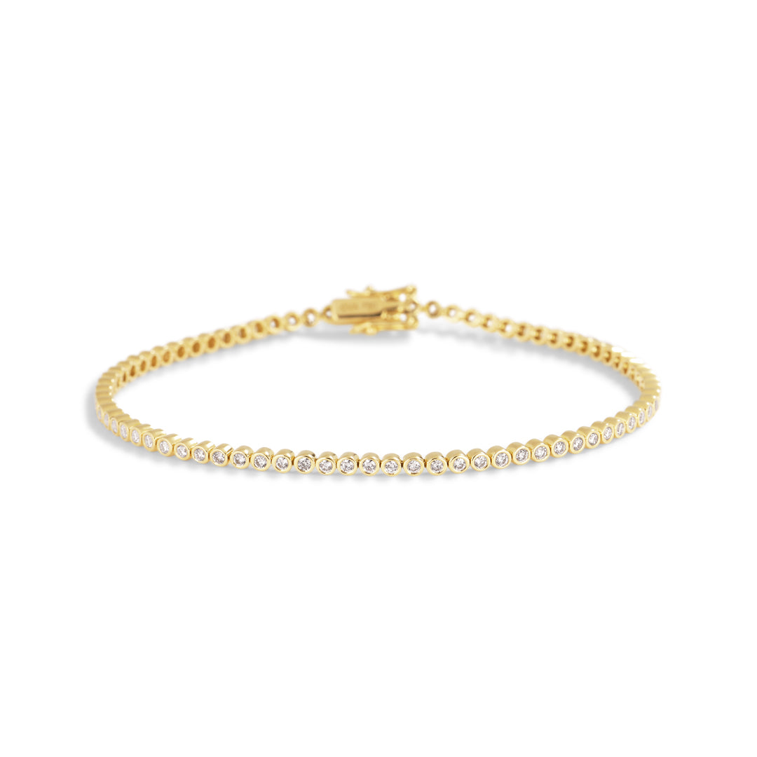 Tennisarmbånd i bezel med 0,015 ct.