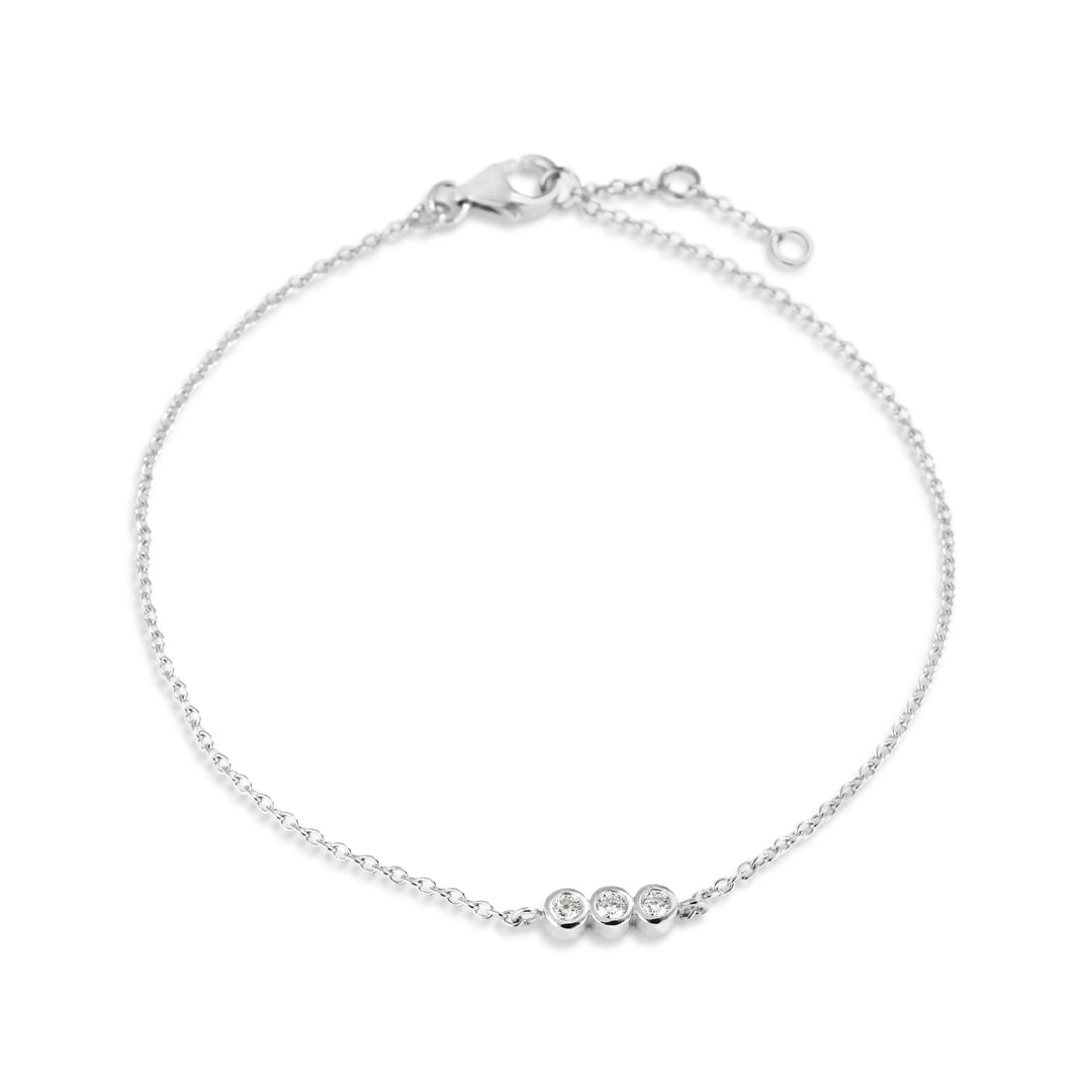 Tetra bezel armbånd i hvidguld