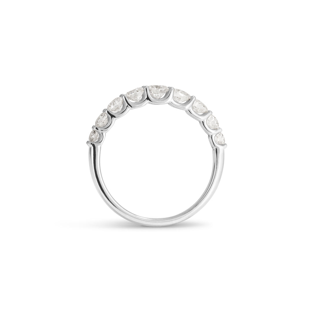 Trellis 9-stens alliancering i hvidguld med 0,93 ct.