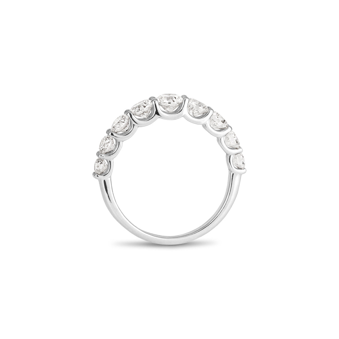 Trellis 9-stens alliancering i hvidguld med 1,56 ct.